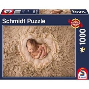 🆕 Schmidt Spiele Heart Puzzle Baby Beige Tan 1000 pieces Factory Sealed BNIB